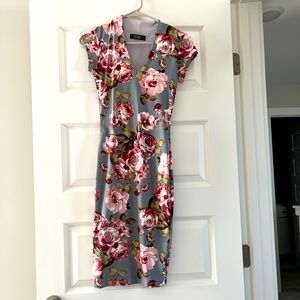 Floral Midi Dress- Size Small